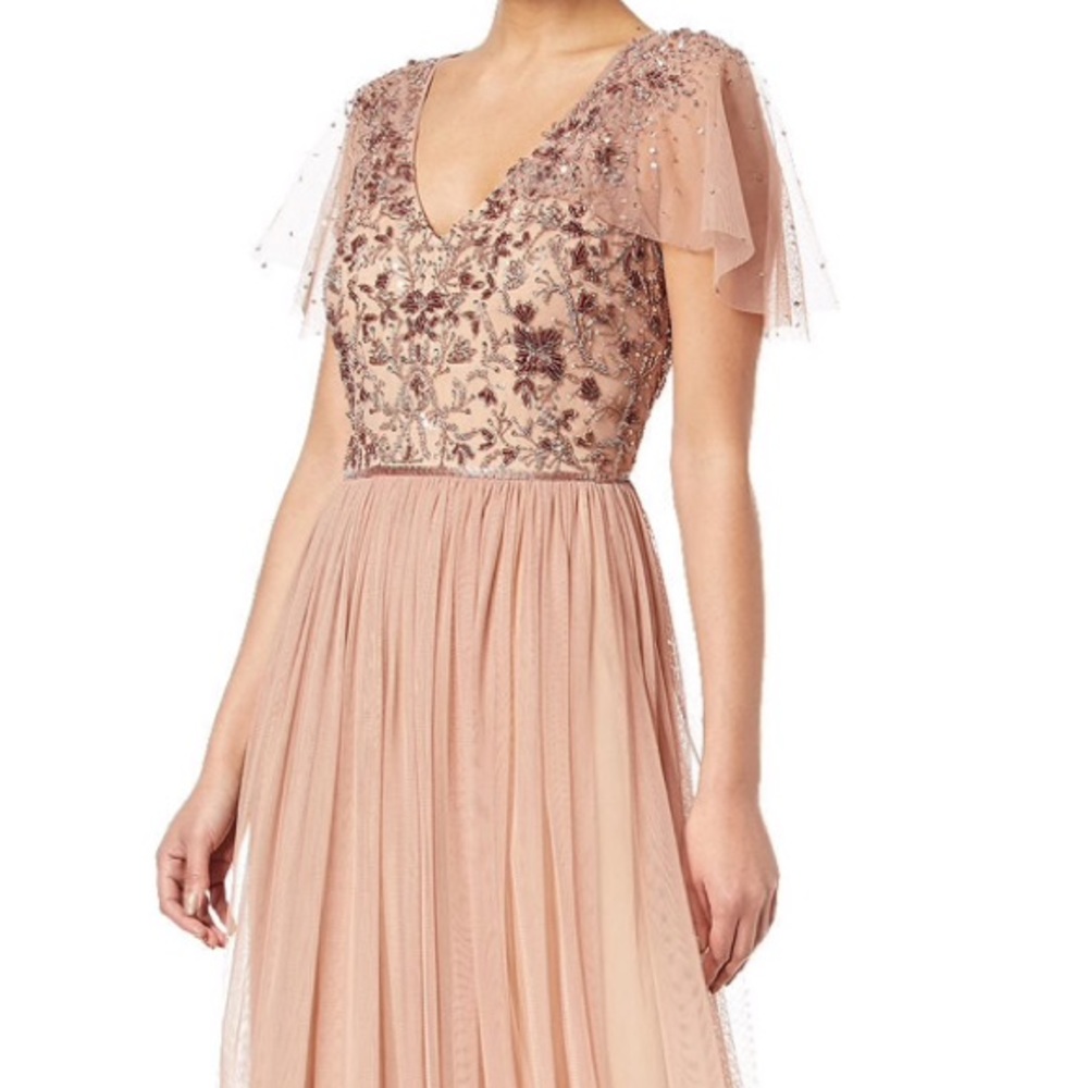 Adrianna papell long beaded dress